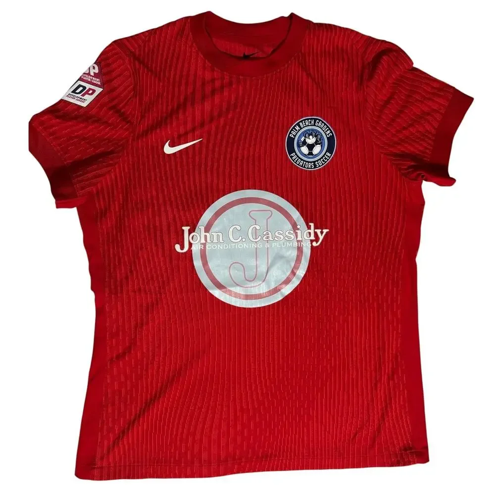 Nike ADV Red Jersey Medium Palm Beach Gardens Predator Soccer 19x25